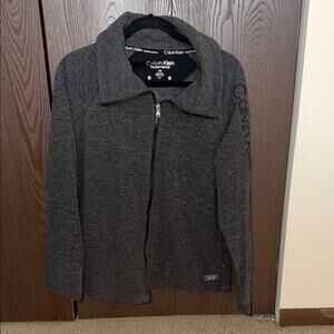 Calvin Klein Men's Gray Zip Up Sweater - size large
